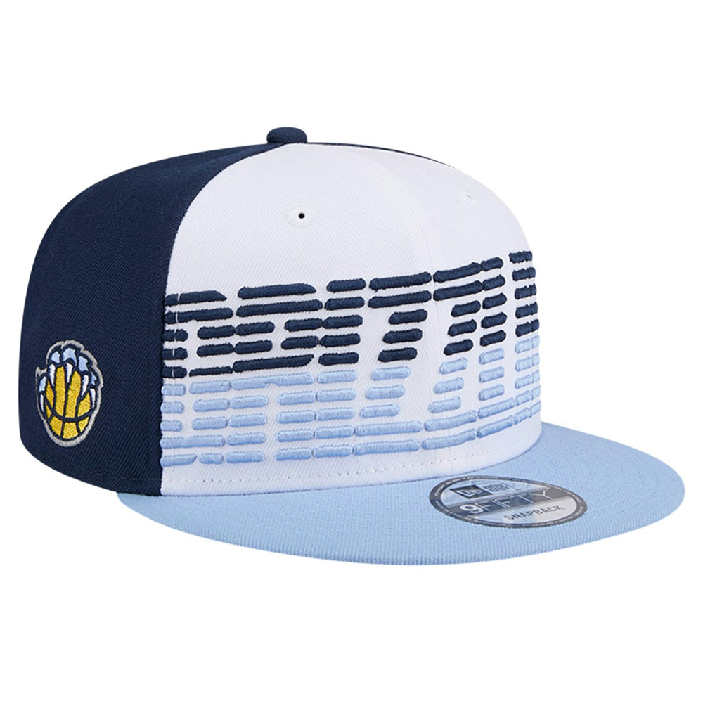 New Era Memphis Grizzlies Throwback Gradient Tech Font 9FIFTY Snapback Hat White/Light Blue