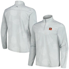 Cincinnati Bengals Delray Frond IslandZone Half-Zip Sweatshirt - Gray - Tommy Bahama
