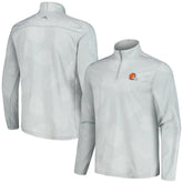Cleveland Browns Delray Frond IslandZone Half-Zip Sweatshirt - Gray - Tommy Bahama