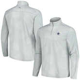 Dallas Cowboys Delray Frond IslandZone Half-Zip Sweatshirt - Gray - Tommy Bahama