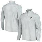Las Vegas Raiders Delray Frond IslandZone Half-Zip Sweatshirt - Gray - Tommy Bahama
