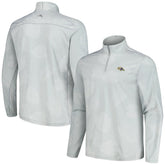 Baltimore Ravens Delray Frond IslandZone Half-Zip Sweatshirt - Gray - Tommy Bahama