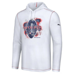 New England Patriots Graffiti Touchdown Pullover Hoodie - White - Tommy Bahama