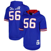 Lawrence Taylor New York Giants Retired Player Name & Number Mesh Hoodie T-Shirt - Royal - Mitchell & Ness