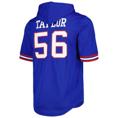 Lawrence Taylor New York Giants Retired Player Name & Number Mesh Hoodie T-Shirt - Royal - Mitchell & Ness