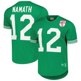 Joe Namath New York Jets Retired Player Name & Number Mesh Top - Kelly Green - Mitchell & Ness