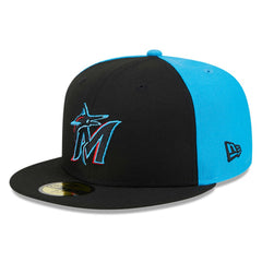 Miami Marlins New Era Gameday Sideswipe 59FIFTY Fitted Hat Outlet