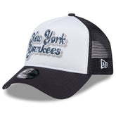 New York Yankees New Era Women's Throwback Team Foam Front A-Frame Trucker 9FORTY Adjustable Hat Outlet