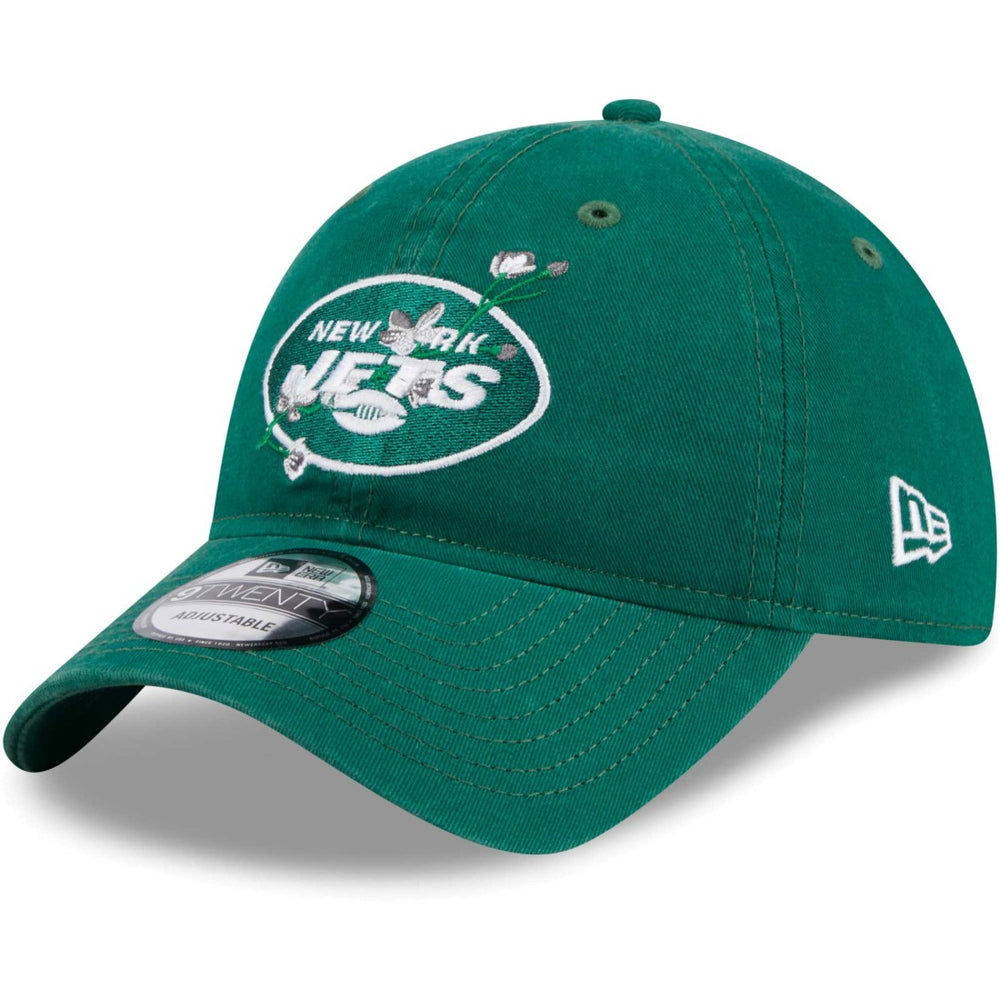 New York Jets New Era Women's Game Day Flower 9TWENTY Adjustable Hat - Green - NFL