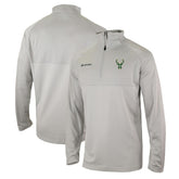 Columbia Milwaukee Bucks Omni-Wick Rockin' It Quarter-Zip Pullover Top Heather Gray