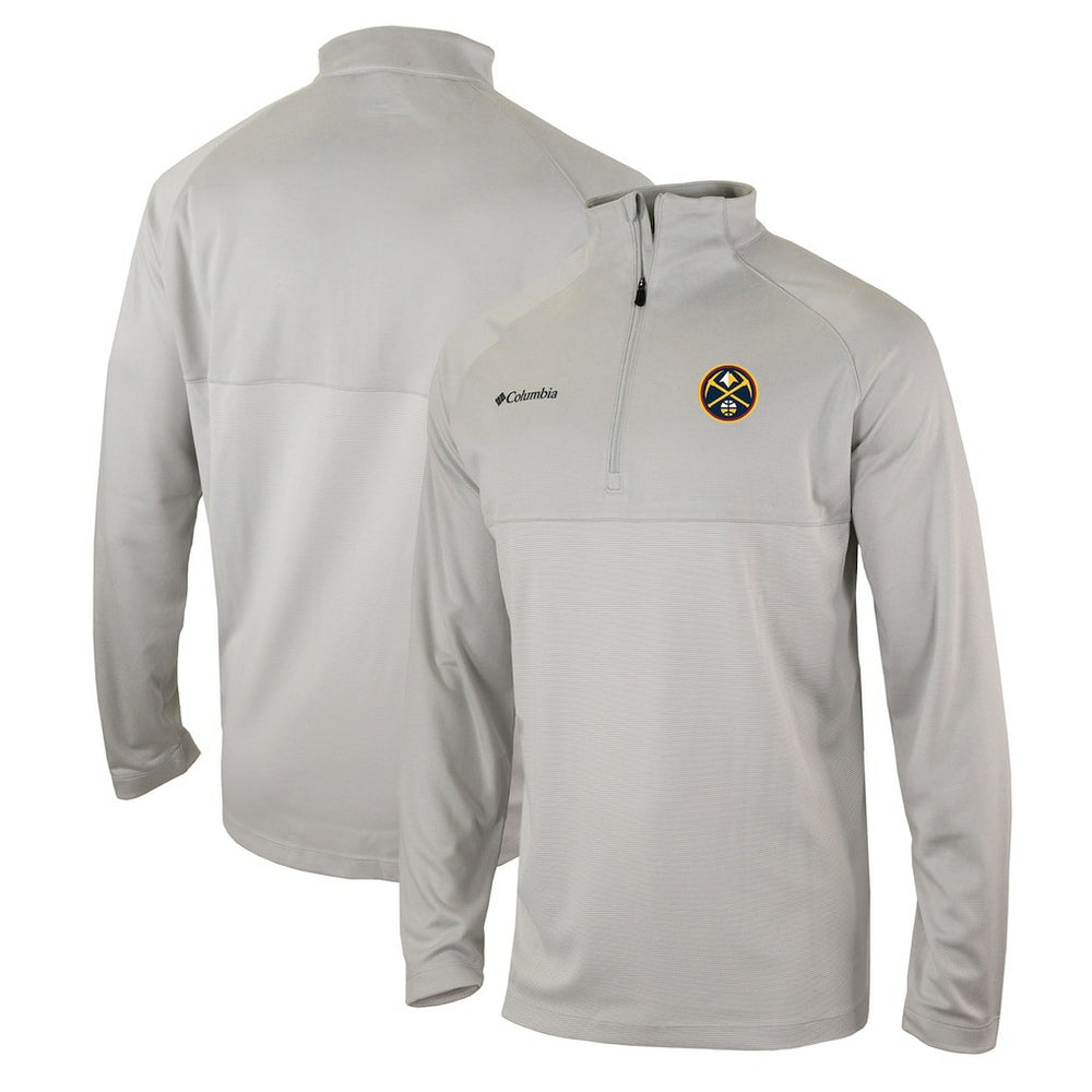 Columbia Denver Nuggets Omni-Wick Rockin' It Quarter-Zip Pullover Top Heather Gray