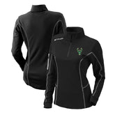 Columbia Milwaukee Bucks Women's Omni-Wick Shotgun Quarter-Zip Pullover Top Black
