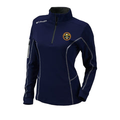 Columbia Denver Nuggets Women's Omni-Wick Shotgun Quarter-Zip Pullover Top Navy