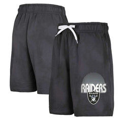 Las Vegas Raiders Youth Beach Bum Sun-Bleached French Terry Shorts - Black - NFL