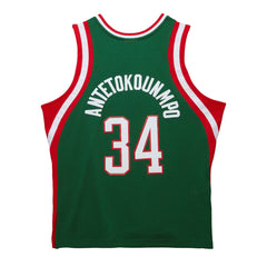 Mitchell & Ness Giannis Antetokounmpo Milwaukee Bucks 2013/14 Hardwood Classics Swingman Jersey Hunter Green
