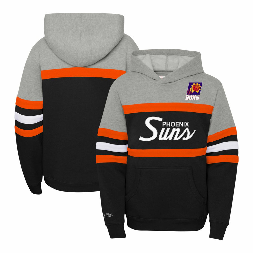 Mitchell & Ness Phoenix Suns Youth Hardwood Classics Head Coach Pullover Hoodie Black/Heather Gray