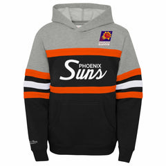 Mitchell & Ness Phoenix Suns Youth Hardwood Classics Head Coach Pullover Hoodie Black/Heather Gray