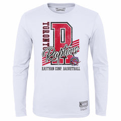 Mitchell & Ness Toronto Raptors Youth Hardwood Classics Make The Cut Long Sleeve T-Shirt White