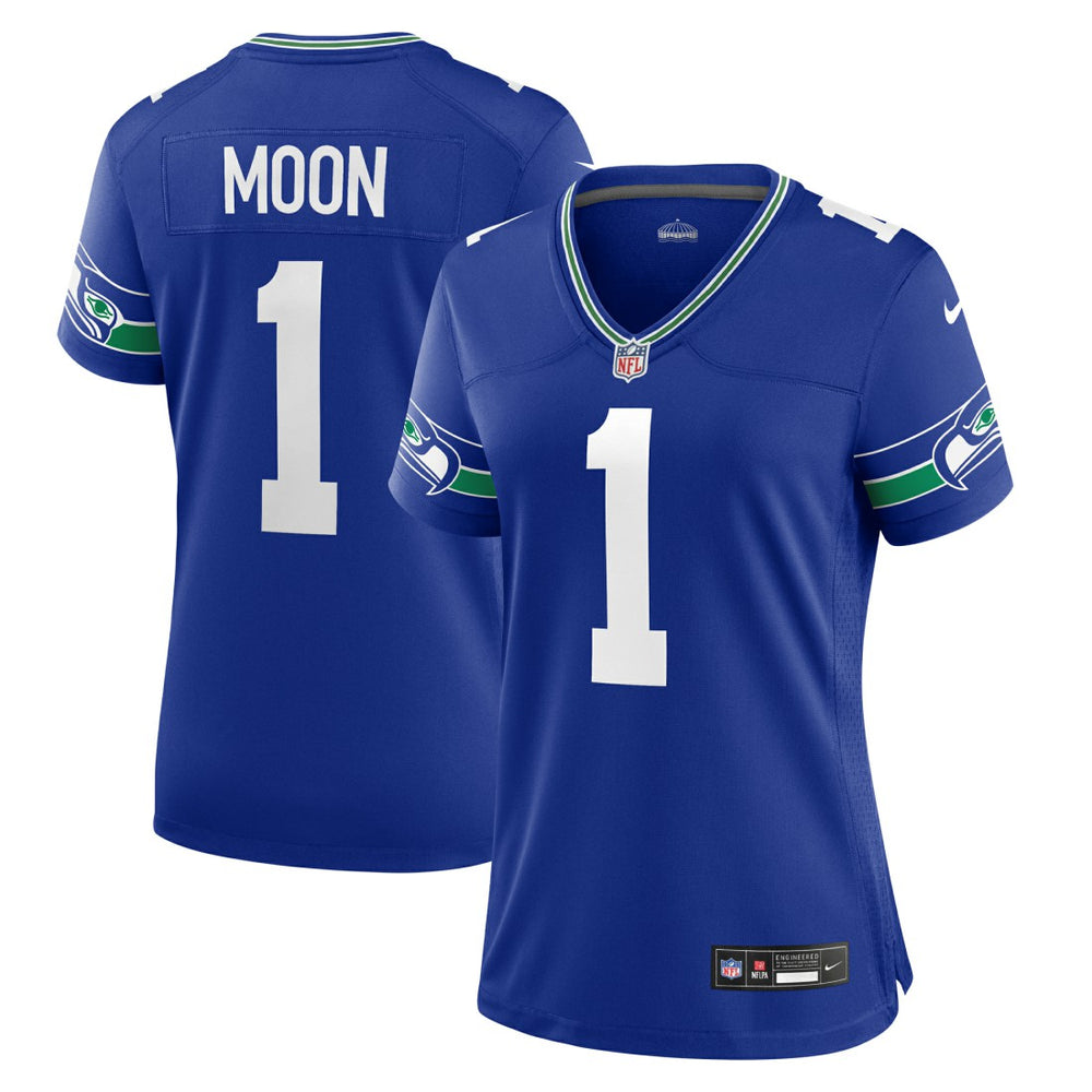 Warren Moon Seattle Seahawks Women's Throwback Retired Player Game Jersey - Royal - Nike