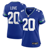 Julian Love Seattle Seahawks Women's Throwback Player Game Jersey - Royal - Nike