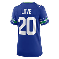 Julian Love Seattle Seahawks Women's Throwback Player Game Jersey - Royal - Nike