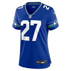 Tariq Woolen Seattle Seahawks Women's Throwback Player Game Jersey - Royal - Nike