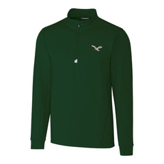 Philadelphia Eagles Cutter & Buck Traverse Stretch Quarter-Zip Pullover - Hunter Green - NFL