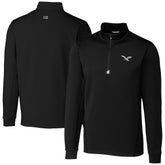 Philadelphia Eagles Cutter & Buck Traverse Stretch Quarter-Zip Pullover - Black - NFL