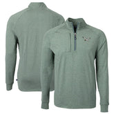 Philadelphia Eagles Cutter & Buck Adapt Eco Knit Heathered Recycled Quarter-Zip Pullover - Heather Green - NFL