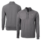 Philadelphia Eagles Cutter & Buck Adapt Eco Knit Heathered Recycled Quarter-Zip Pullover - Heather Black - NFL