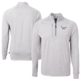 Philadelphia Eagles Cutter & Buck Adapt Eco Knit Heathered Recycled Quarter-Zip Pullover - Heather Gray - NFL
