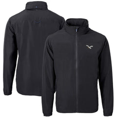 Philadelphia Eagles Cutter & Buck Charter Eco Recycled Full-Zip Jacket - Black - NFL