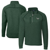 Philadelphia Eagles Cutter & Buck Mainsail Sweater-Knit Half-Zip Pullover Jacket - Heather Green - NFL