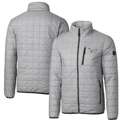 Philadelphia Eagles Cutter & Buck Rainier PrimaLoft Eco Insulated Full-Zip Puffer Jacket - Silver - NFL