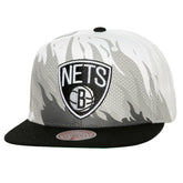 Mitchell & Ness Brooklyn Nets Hot Fire Snapback Hat White