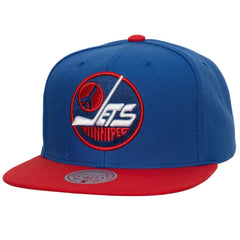 Winnipeg Jets Mitchell & Ness Core Team Ground 2.0 Snapback Hat - Blue | NHL Lifestyle