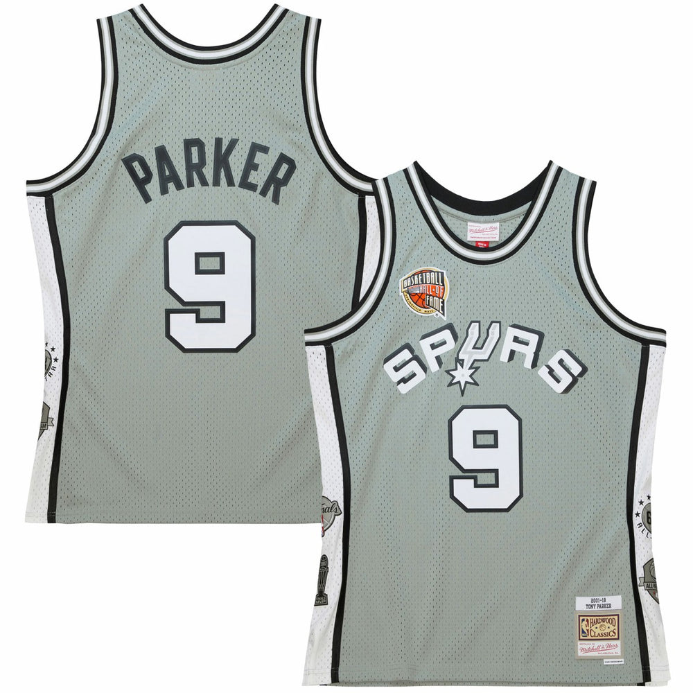 Mitchell & Ness Tony Parker San Antonio Spurs Unisex Hall of Fame Class of 2023 Throwback Swingman Jersey Gray