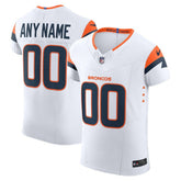 Denver Broncos Vapor F.U.S.E. Elite Custom Jersey - White - Nike
