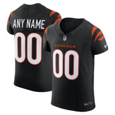 Cincinnati Bengals Team Vapor F.U.S.E. Elite Custom Jersey - Black - Nike