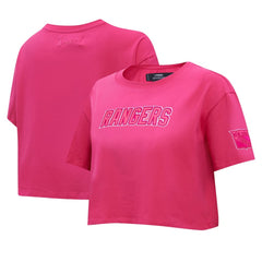 New York Rangers Pro Standard Women's Triple Pink Cropped Boxy T-Shirt | NHL online
