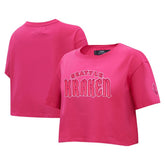 Seattle Kraken Pro Standard Women's Triple Pink Cropped Boxy T-Shirt | NHL discount