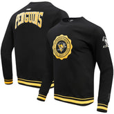 Pittsburgh Penguins Pro Standard Crest Emblem Pullover Sweatshirt - Black | NHL Clearance