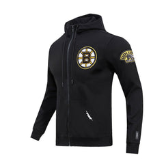 Boston Bruins Pro Standard Classic Chenille Full-Zip Hoodie Jacket - Black | NHL discount