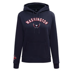 Washington Capitals Pro Standard Women's Classic Chenille Pullover Hoodie - Navy | NHL online