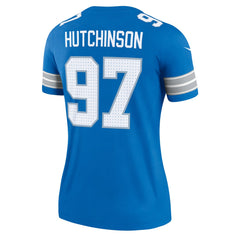 Aidan Hutchinson Detroit Lions Women's Legend Player Performance Top - Blue - Nike