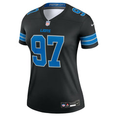 Aidan Hutchinson Detroit Lions Women's Alternate Legend Player Performance Top - Black - Nike