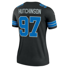 Aidan Hutchinson Detroit Lions Women's Alternate Legend Player Performance Top - Black - Nike