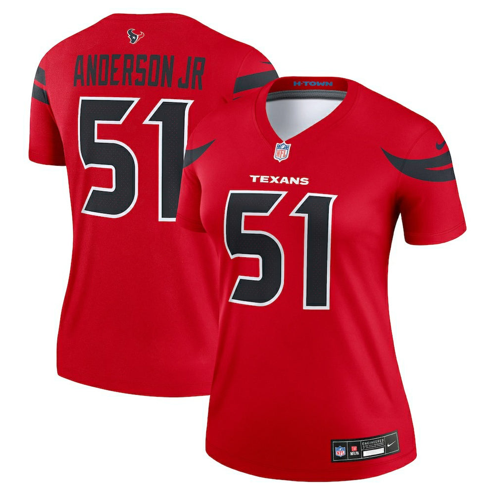 Will Anderson Jr. Houston Texans Women's Alternate Legend Player Performance Top - Red - Nike
