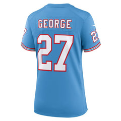 Eddie George Tennessee Titans Women's Oilers Throwback Retired Player Game Jersey - Light Blue - Nike