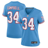Earl Campbell Tennessee Titans Women's Oilers Throwback Retired Player Game Jersey - Light Blue - Nike